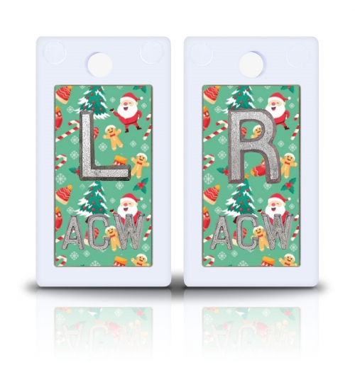 1 5/8" Plastic Backing Lead X-Ray Markers, Christmas Design